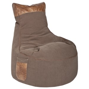 Brauner Sitting Point Sessel Swing, 300 l, mit Seitentasche. Bequemer Sitzsack für Erwachsene und Jugendliche.