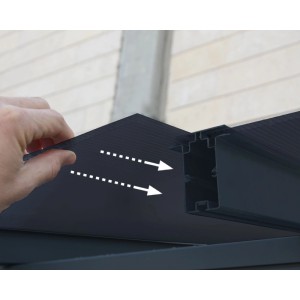 Canopia Terrassenüberdachung Capri 305 cm x 300 cm Anthrazit Grau