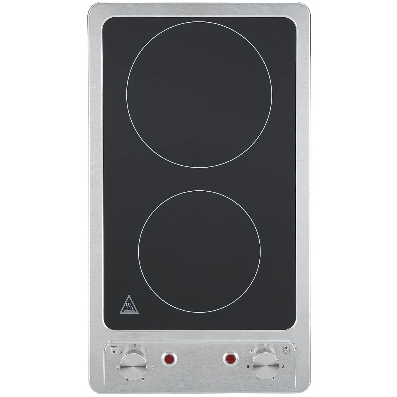 Respekta Glaskeramikkochfeld für Economy Küchenzeile mit zwei Kochzonen und Drehreglern.