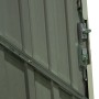Detailaufnahme: Türschloss der Westmann Fahrradgarage, anthrazitfarben, für sichere Fahrradaufbewahrung.