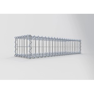 Gabiona Gabionenkorb, 20x100x30 cm, Maschenweite 5x10 cm, Drahtkorb für Einfassungen und Mauersysteme.