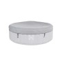 Abgedeckter Home Deluxe Whirlpool Splash in Betonoptik, runder aufblasbarer Outdoor-Whirlpool mit Abdeckung.