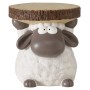 Boltze Tisch Shawny 40 cm x 37 cm x 39 cm Braun-Weiß