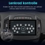 Junsun 9 Zoll Autoradio im Opel Insignia. Touchscreen zeigt Lenkradsteuerung, daneben Lenkradtasten.