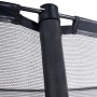 Detailaufnahme Sicherheitsnetz des schwarzen EXIT Dynamic Bodentrampolins, Ø 366 cm.