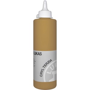 Flasche Lukas Cryl Terzia Acrylfarbe, Studienqualität, 500ml, Farbton Lichter Ocker.