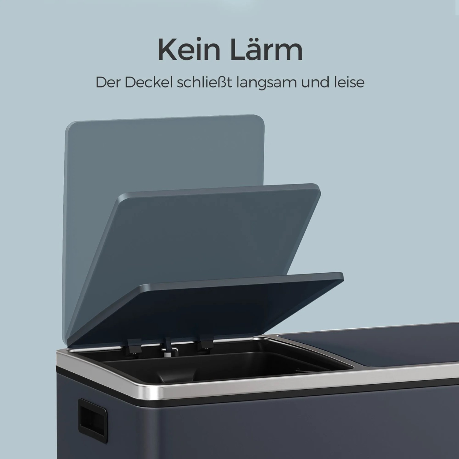 Songmics Mülleimer Pary 2 Fächer x 30 l Grau kaufen bei OBI
