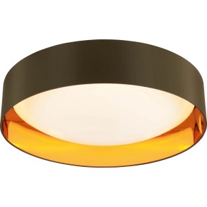 LED-Deckenleuchte Aliano, gold-braun, Ø 60 cm. Runde Deckenlampe mit warmweißem Licht.