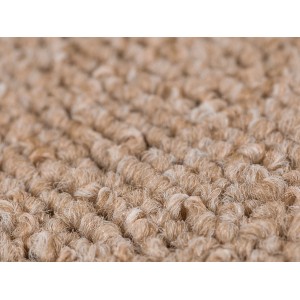 Detailaufnahme: Beige Andiamo Stufenmatte Bob (2er-Set) mit Melange-Effekt.