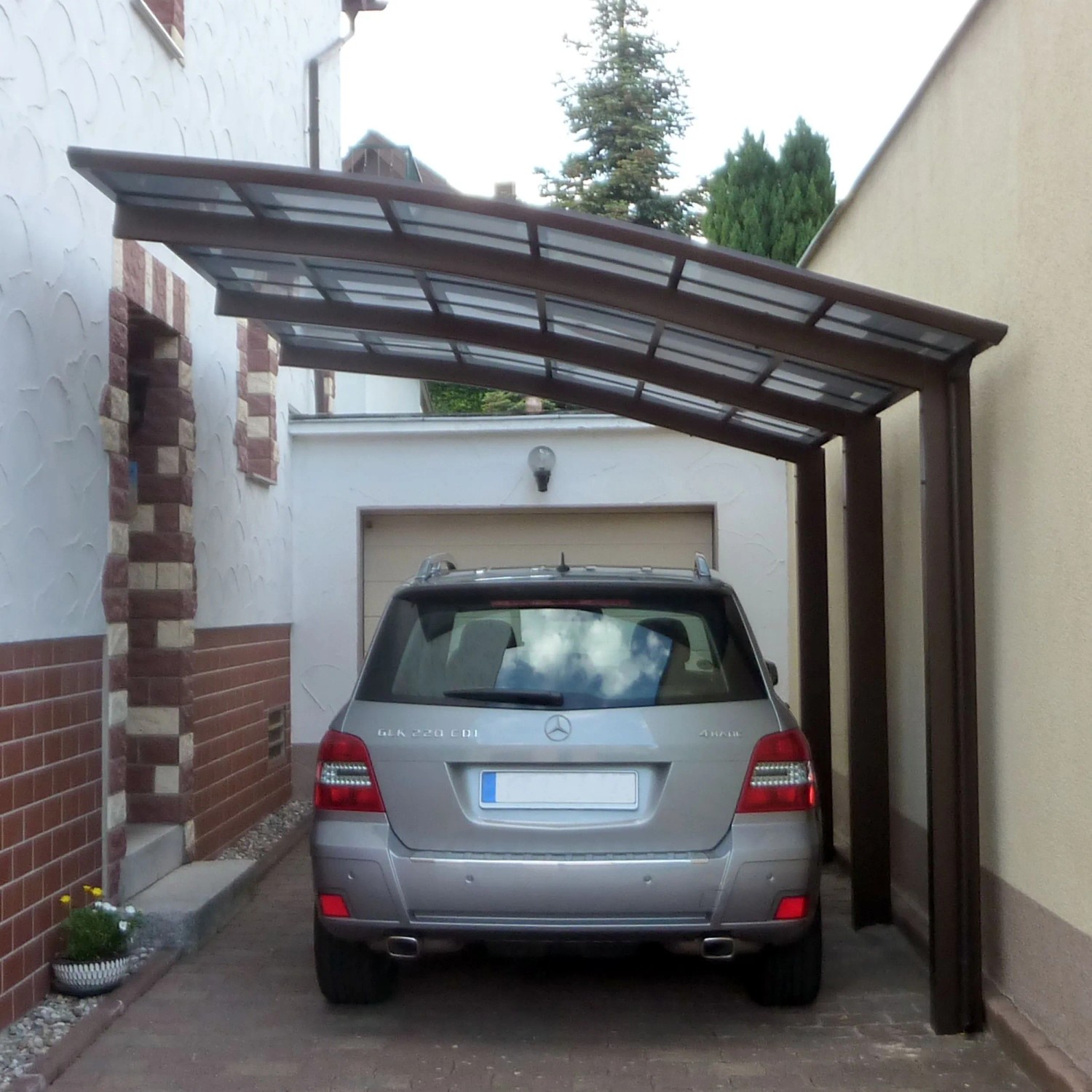 Ximax Alu Carport Portoforte Typ 110 Mattbraun XL 301 x 556 cm Sonderfertigung_5