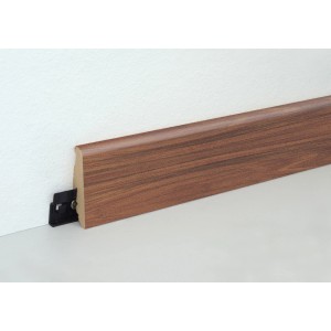 Sockelleiste FU060L Noce Como, MDF foliert, mit Clip zur einfachen Montage.