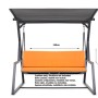 Orangefarbenes Kissen für Hollywoodschaukel, 150x50x7cm, 3-Sitzer. Sitzkissen für Garten.