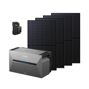 Anker Solix Balkonkraftwerk-Set mit Solarbank, Smart Meter und 4 Solarmodulen.