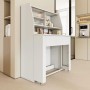 okwish Esstisch Rechteckig mit Stauraum/Stauschrank Einweg-Ausziehtisch 52/133 x 80 cm Weiß_4