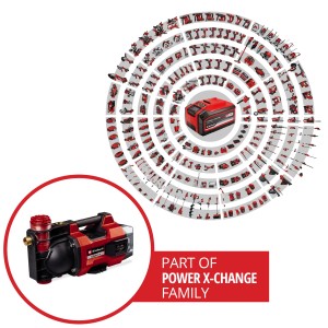 Einhell Aquinna 18/30 Akku-Wasserpumpe, Teil der Power X-Change Familie.
