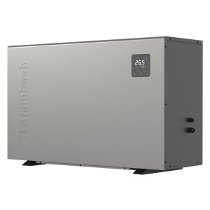 Steinbach Wärmepumpe Silent 13, 13 kW, grau. Pool-Wärmepumpe mit Display und Inverter-Technologie.