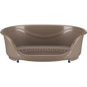 Jollypaw Katzenbett Jayson, Größe 5, 90x109 cm, taupefarbenes Kunststoffbett mit Belüftungslöchern.