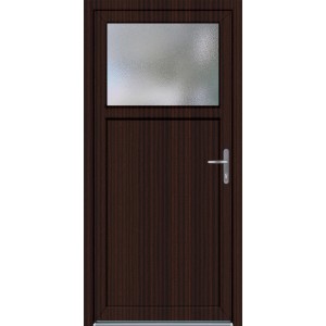 Kunststoff-Nebeneingangstür K504 98 cm x 198 cm DIN R Dekor Mahagoni