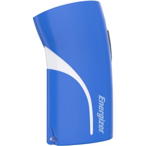 Blaue Energizer Pocket Light Taschenlampe mit weißem Akzent, inklusive Batterien.