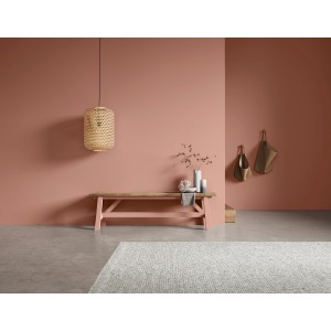 Wohnraum in Herbstrascheln: Wandgestaltung mit pudermatter Schöner Wohnen Kreidefarbe.