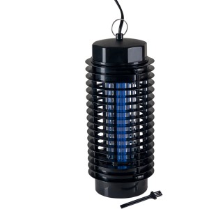 Schwarze Happy People LED Insektenlampe, 12,5x12,5x28 cm, für Camping & Outdoor.
