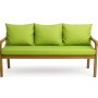 Setgarden Bankkissen-Set, Lemon: Sitzkissen und 3 Rückenkissen für 3-Sitzer Gartenbank.