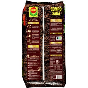 Palette Compo Sana Qualitäts-Blumenerde (39x70L) für Zimmer-, Balkon- und Gartenpflanzen.
