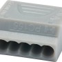 Graue 5-polige Steckklemme für Leiter von 0,75-1,5 mm Durchmesser.