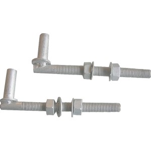 Torkloben-Set aus zwei Türangeln Verzinkt