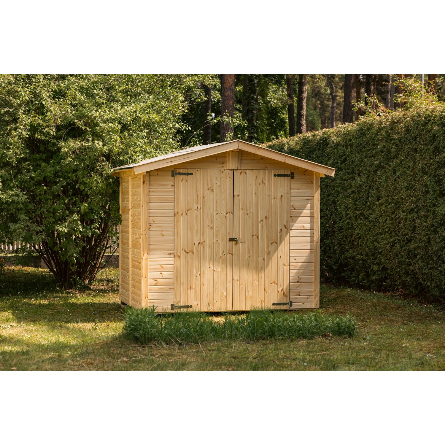 Holz-Gartenhaus Geräteschuppen Natur Satteldach Unbehandelt 80 cm x 190 cm kaufen bei OBI