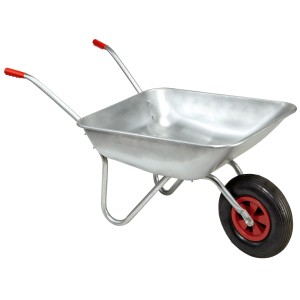 Einrad-Schubkarre 80 l Muldenvolumen verzinkt