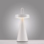 Weiße LED-Akku-Tischleuchte Alwa, 28,9 cm hoch, für Innen & Außen. Dekoleuchte mit Touchdimmer.