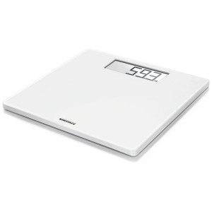 Weiße Leifheit Digital Personenwaage Style Sense Safe 100 mit LCD-Anzeige, 31x31 cm.