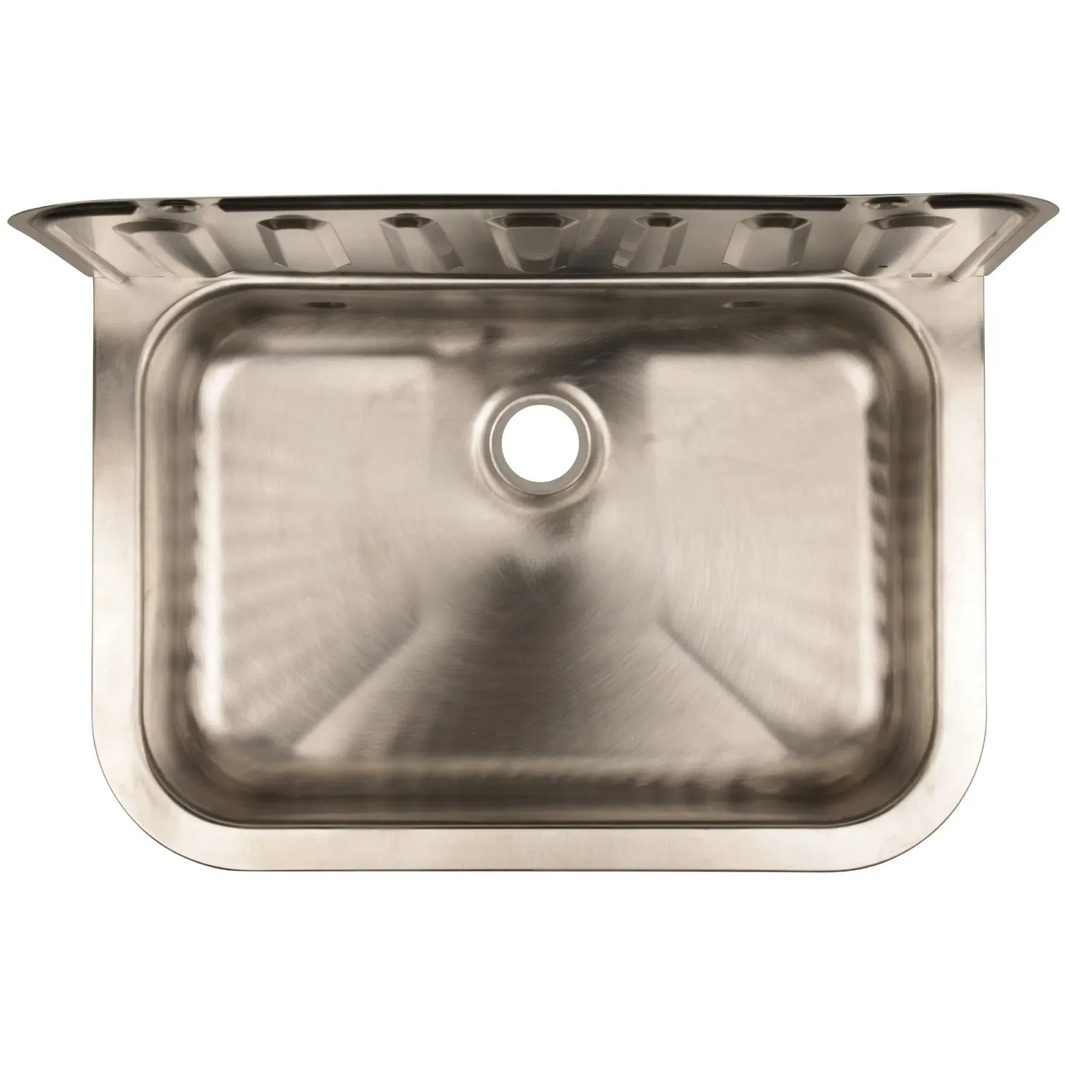 Sanitop-Wingenroth Ausgussbecken, 50 cm, Edelstahl, mit Spritzschutz.