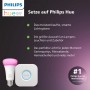Philips Hue Kontaktsensor Secure 2er-Pack Weiß mit Lampe und Bridge für die Kameraüberwachung.