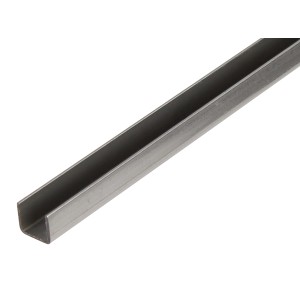 U-Profil Stahl, 20x20x2000 mm, vielseitig einsetzbar für Konstruktionen und als Schutz.