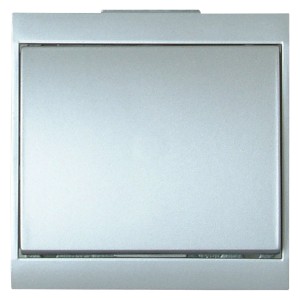 Kopp Taster Malta Silber für Schalterserien, neutrales Design.