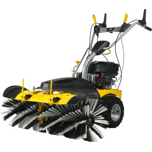 Texas Kehrmaschine Smart Sweep 1000 mit variabler Bürstengeschwindigkeit und großen Rädern.