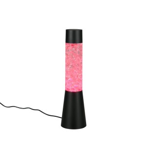 LED-Tischleuchte TLMartini mit RGB-Farbwechsel und Glitzereffekt, schwarz matt.