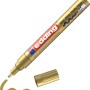Edding E-750 Paintmarker Gold mit Kappe und Farbbeispiel.