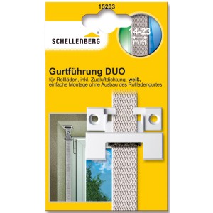 Schellenberg Rollladen Gurtführung Duo, eckig, weiß, für Mini/Maxi Rollladen-Systeme.