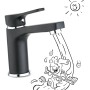 baliv Waschtischarmatur WT-5760, Schwarz Matt. Einhebelmischer für Waschbecken im modernen Design.