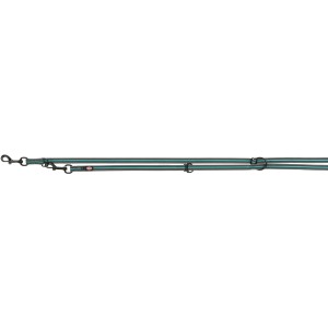 Trixie V-Hundeleine Fusion, graphit-ozean, 2 m, verstellbare Nylon-Leine mit gummiertem Gurtband.