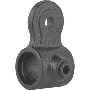 Gelenkstück Teil B, schwarz matt, für Stahlrohr Ø 2,7 cm, zur Möbel-Montage.