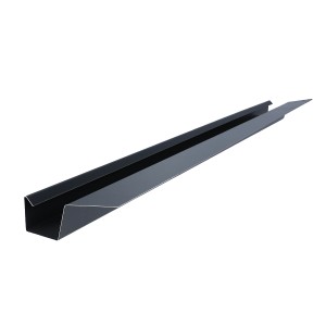 Anthrazitgraue Smart Kastenrinne aus Stahl, 100 cm, für Dachentwässerung.