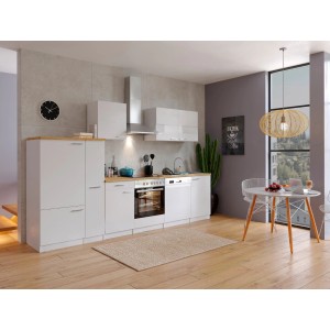 Respekta Küchenzeile KB310WWC 310 cm Weiß
