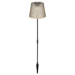 Globo LED-Solarleuchten-Set, Rauchfarbe, 2 Stück, für stimmungsvolle Deko im Garten.