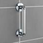Wenko Wandhaltegriff Secura, 30 cm, Chrom, zur Sicherheit im Bad an grauer Wand.