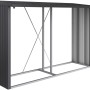 Biohort Kaminholzregal Woodstock 300 in Dunkelgrau-Metallic, Stahlblech, 199x286x70 cm.