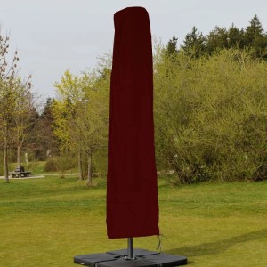 MCW Schutzhülle für Ampelschirm bis 4,3m, Bordeauxrot. Abdeckung aus Textil mit Reißverschluss und Kordel.